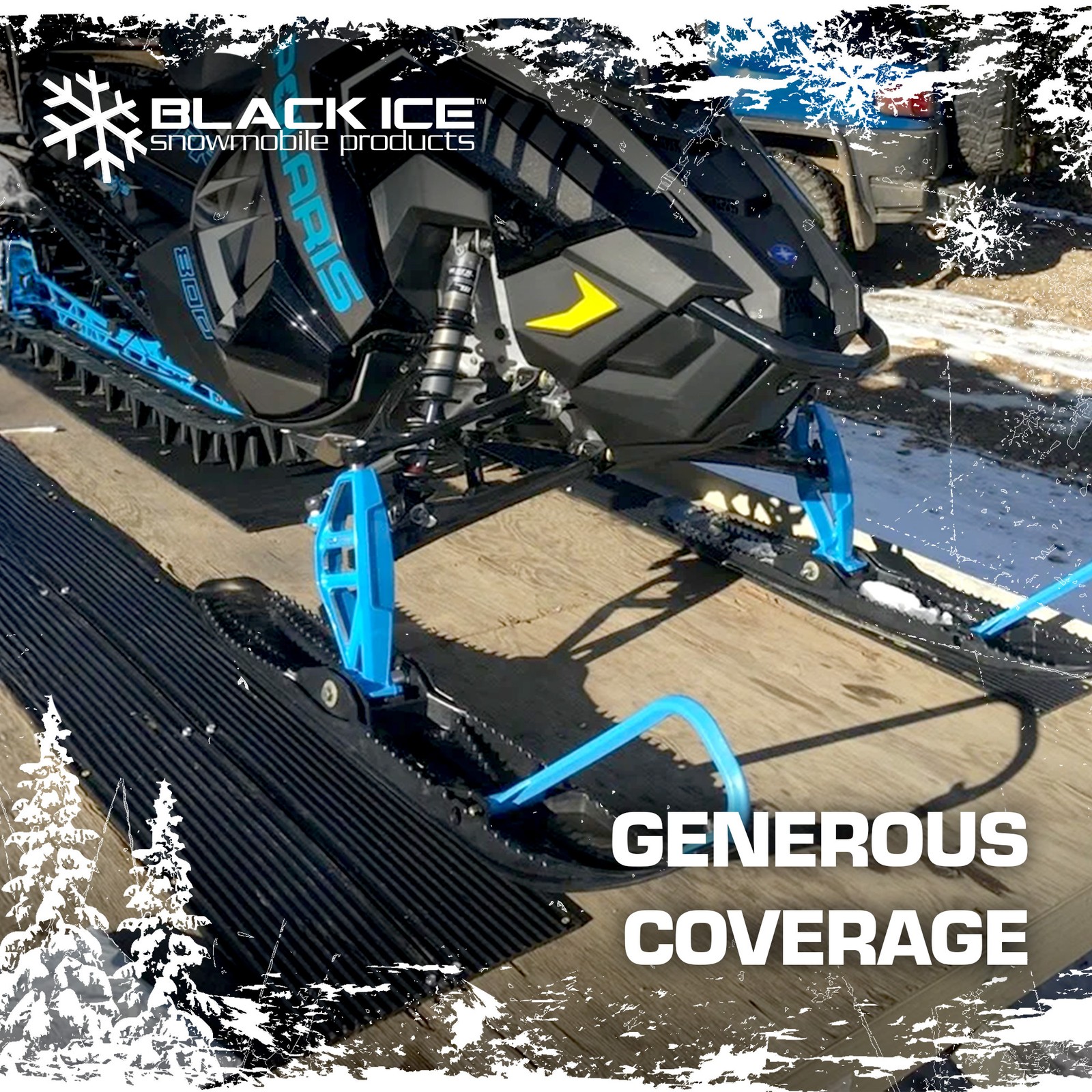 Black Ice 8 Pack 7' 10" Snowmobile Trailer Ski Guides for Friction-Free Loading