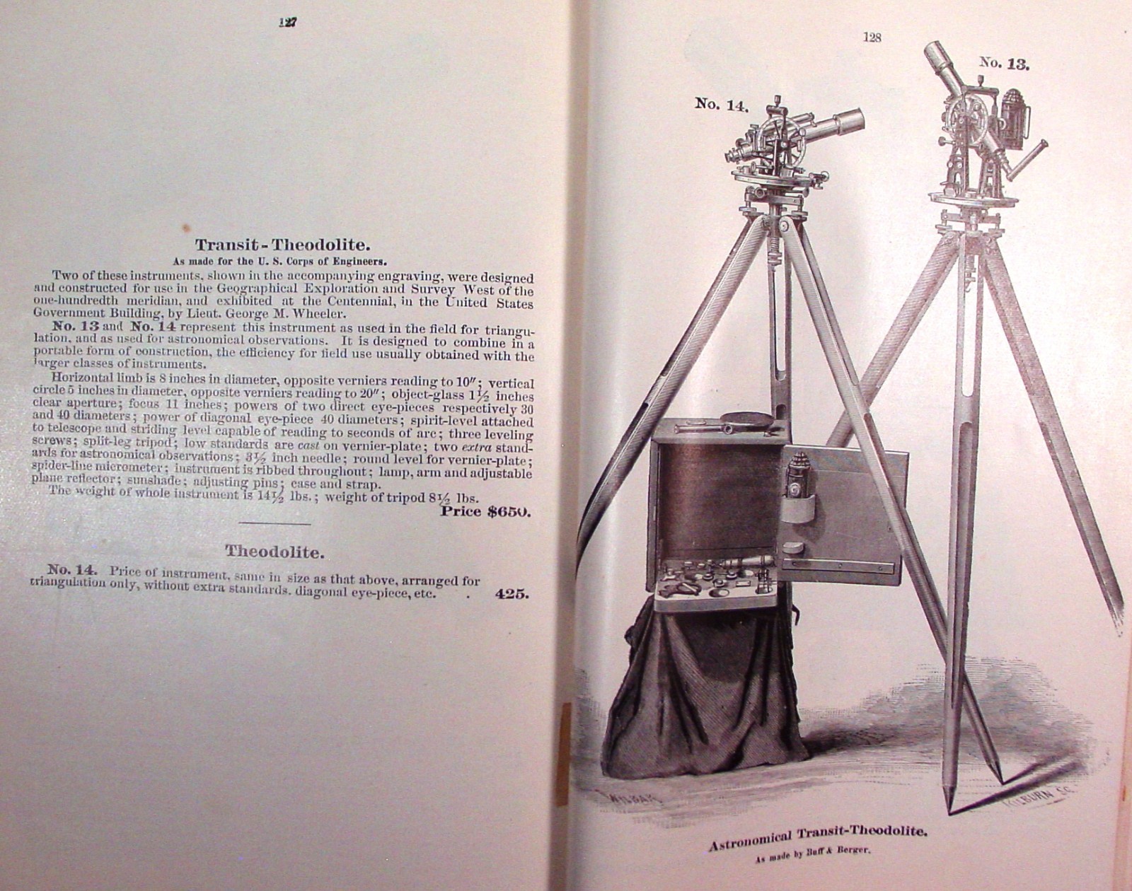 1892 Buff Berger Surveying Insts. Catalog
