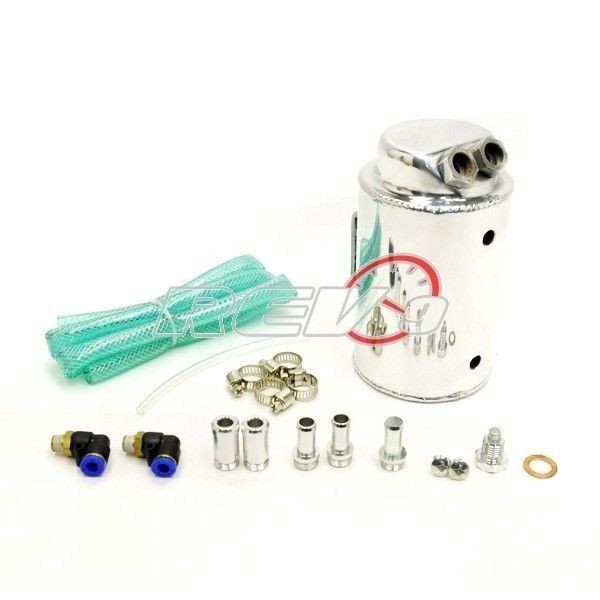 Universal Aluminum Oil Catch Can Type 3, 1000ML, Chrome