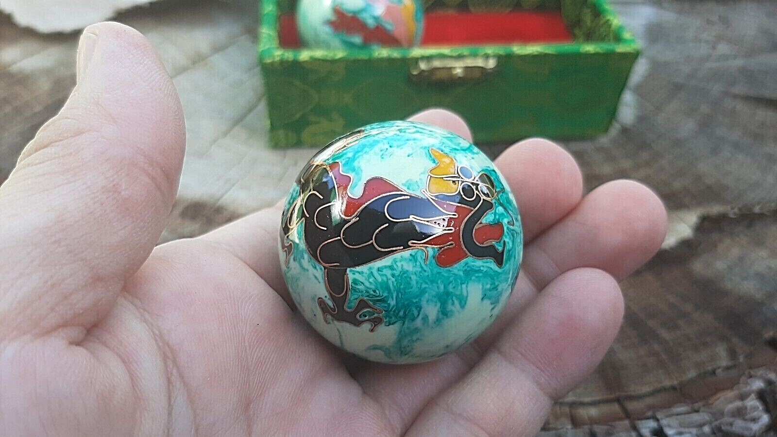 Chinese Healthy Therapy Chrome 2 balls Set /40mm/Dragon&Phoenix/Exercise