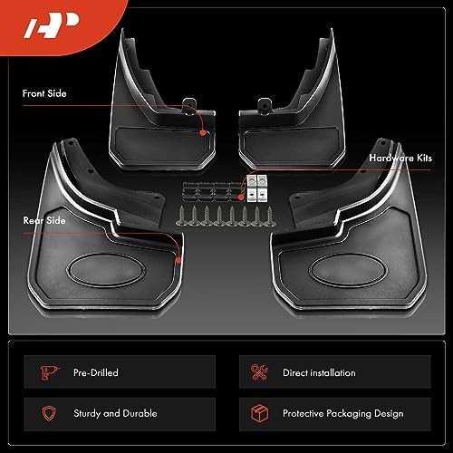 Set of 4PCS Front & Rear Mud Flaps Splash Guards Mudflaps Mudguards