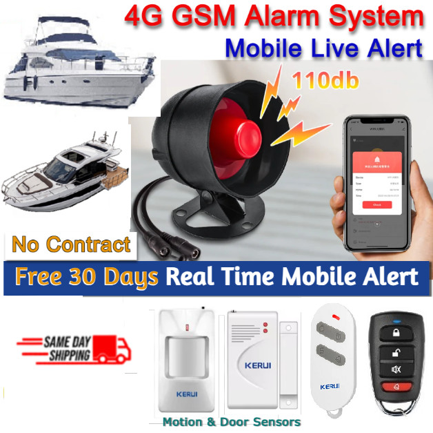 Motorhome Caravan Remote Alarm Security System Wireless Sensor Mobile Live Alert