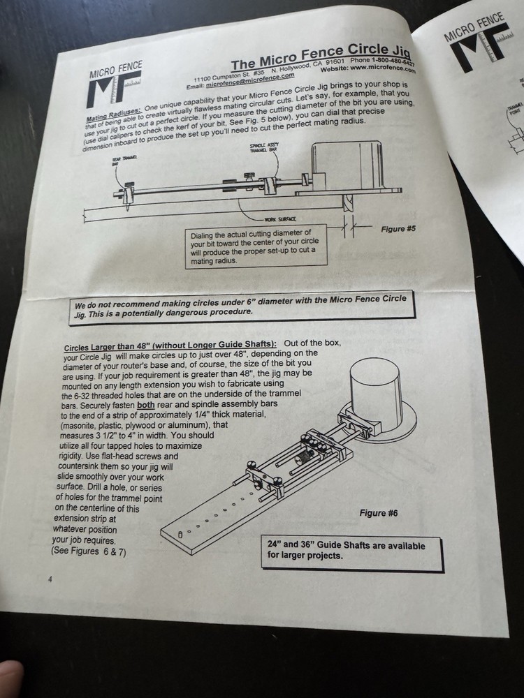Micro Fence Circle Jig Attachment - NEW OPEN BOX