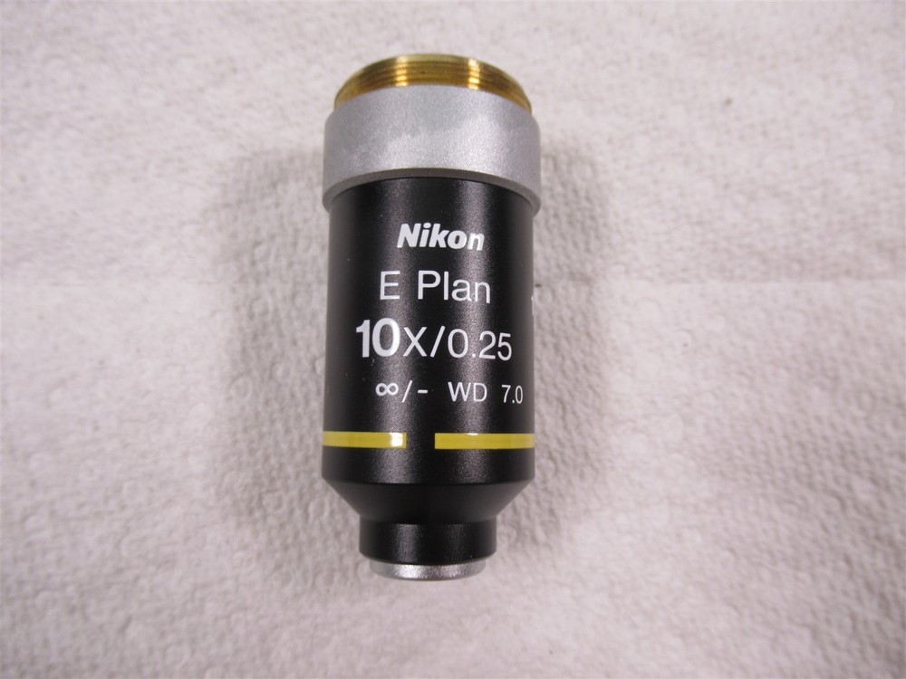 Nikon E Plan 10x Microscope Objective Lens Eclipse Series Brightfield Microscopy