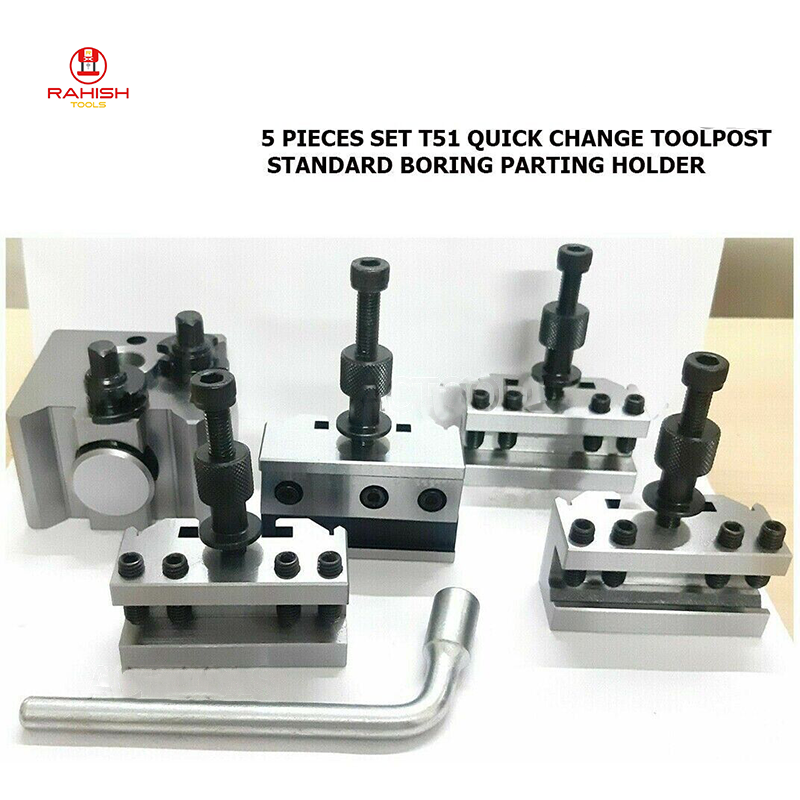 T51 Quick Change Toolpost Standard Boring Parting Holder 5 Pcs Set RAHISHTOOLS