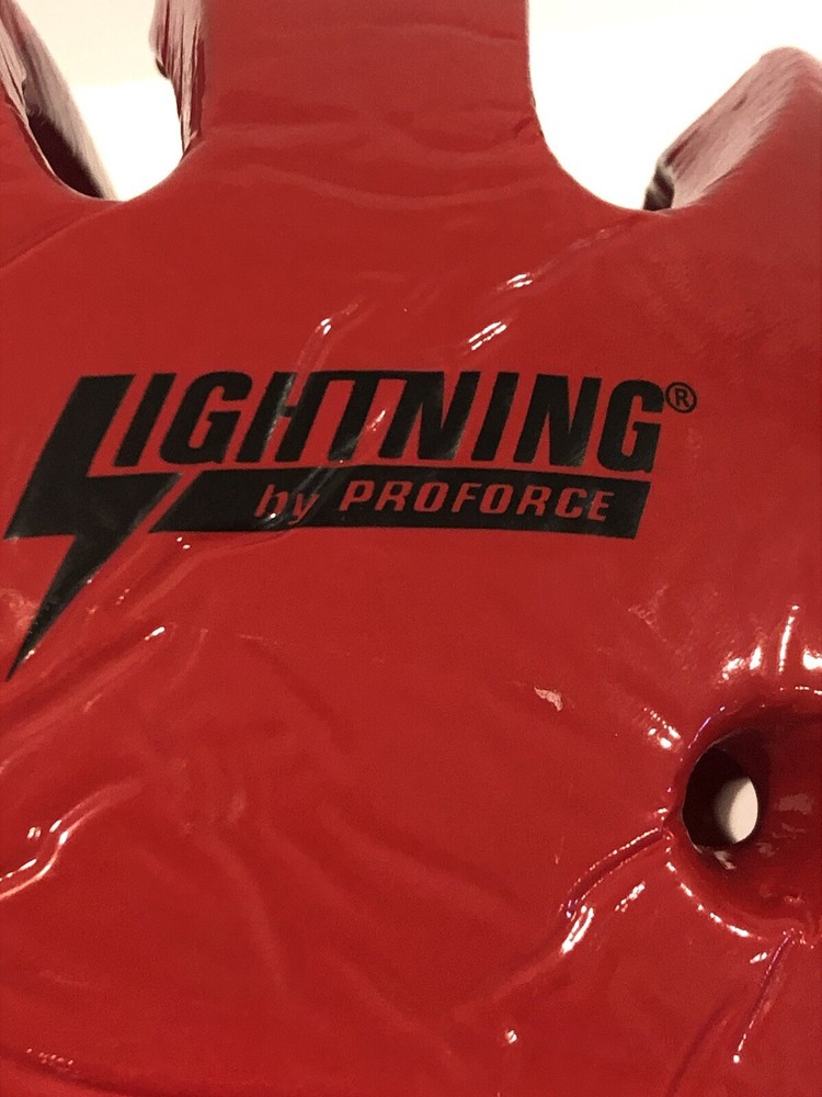 Proforce Lightning Red Protective Padded Karate Boxing Sparring Head Helmet M