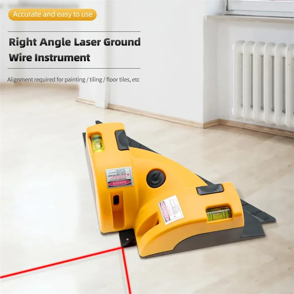 90° Infrared Laser Level Vertical Horizontal Line Projection Square Floor Tiling