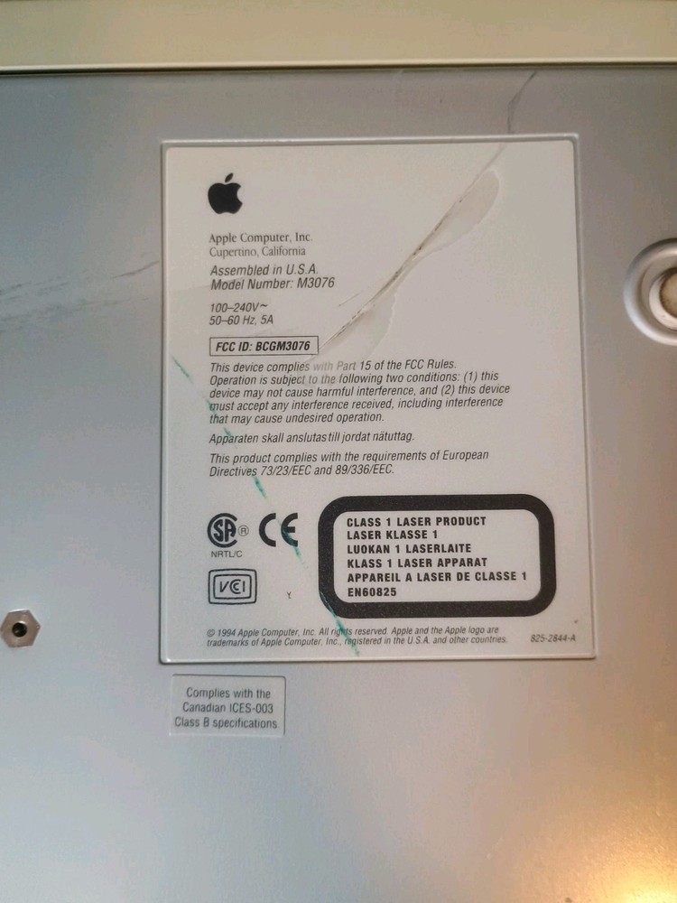 Apple Macintosh Performa 6214CD M3076 - Untested - As Is