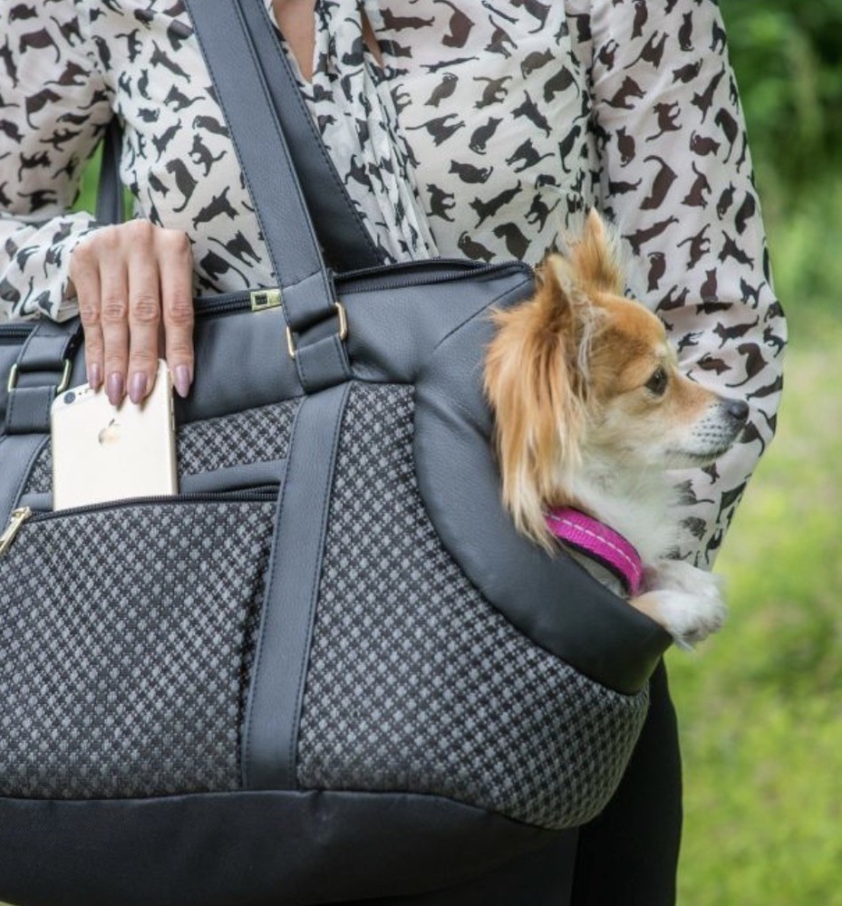 Dog Pet Carrier Fluffy Pal Medium Black