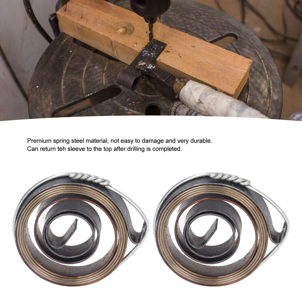 2Pcs Drill Press Spring Quill Feed Return Coil 8mm Width 35mm Outer Diameter
