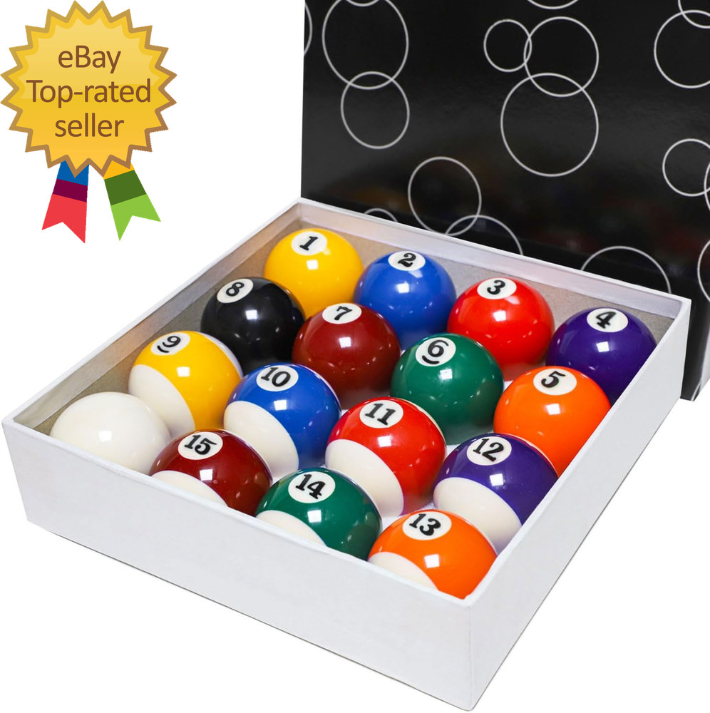 Billiard Balls Set 2-1/4" Regulation Size Pool Table Balls for Replacement