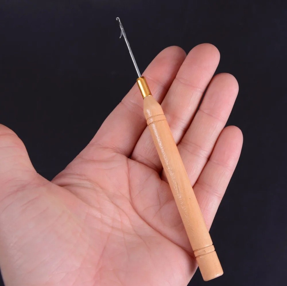 Tiny Latch Hook Crochet Hair Craft Needle Tool