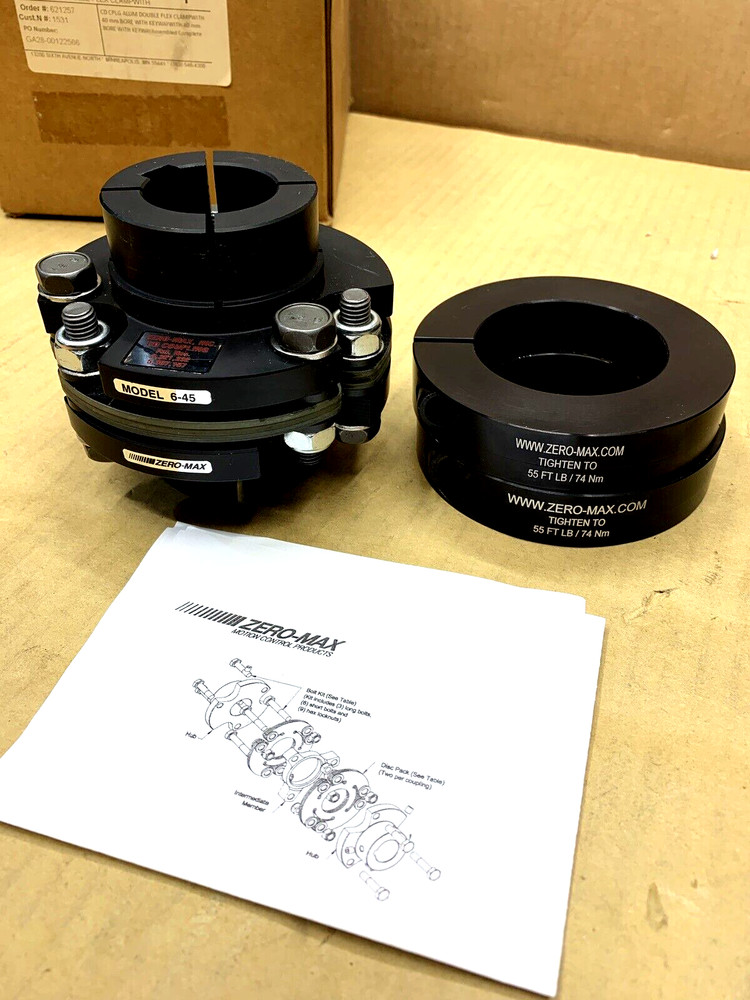 ZERO-MAX 6P45-AC-035-035-01 COMPOSITE DISC COUPLING 40MM X 40MM **NEW**