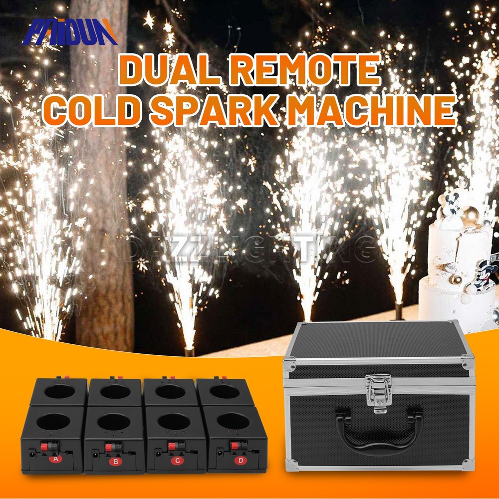 PAIDUN 8 Sparkler Based Cold Spark Machine Fountain Firework Flame Effect Remote
