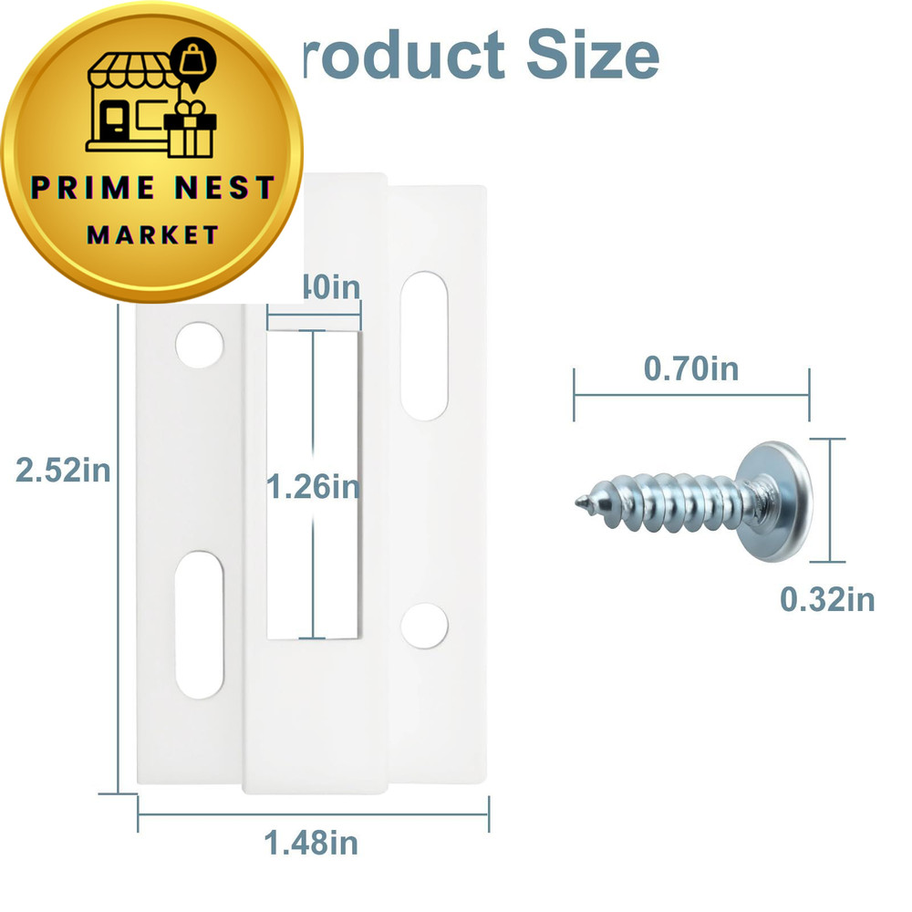 Sliding Door Keeper for Hook Style Latch, Patio Lock Latch E 2124,...