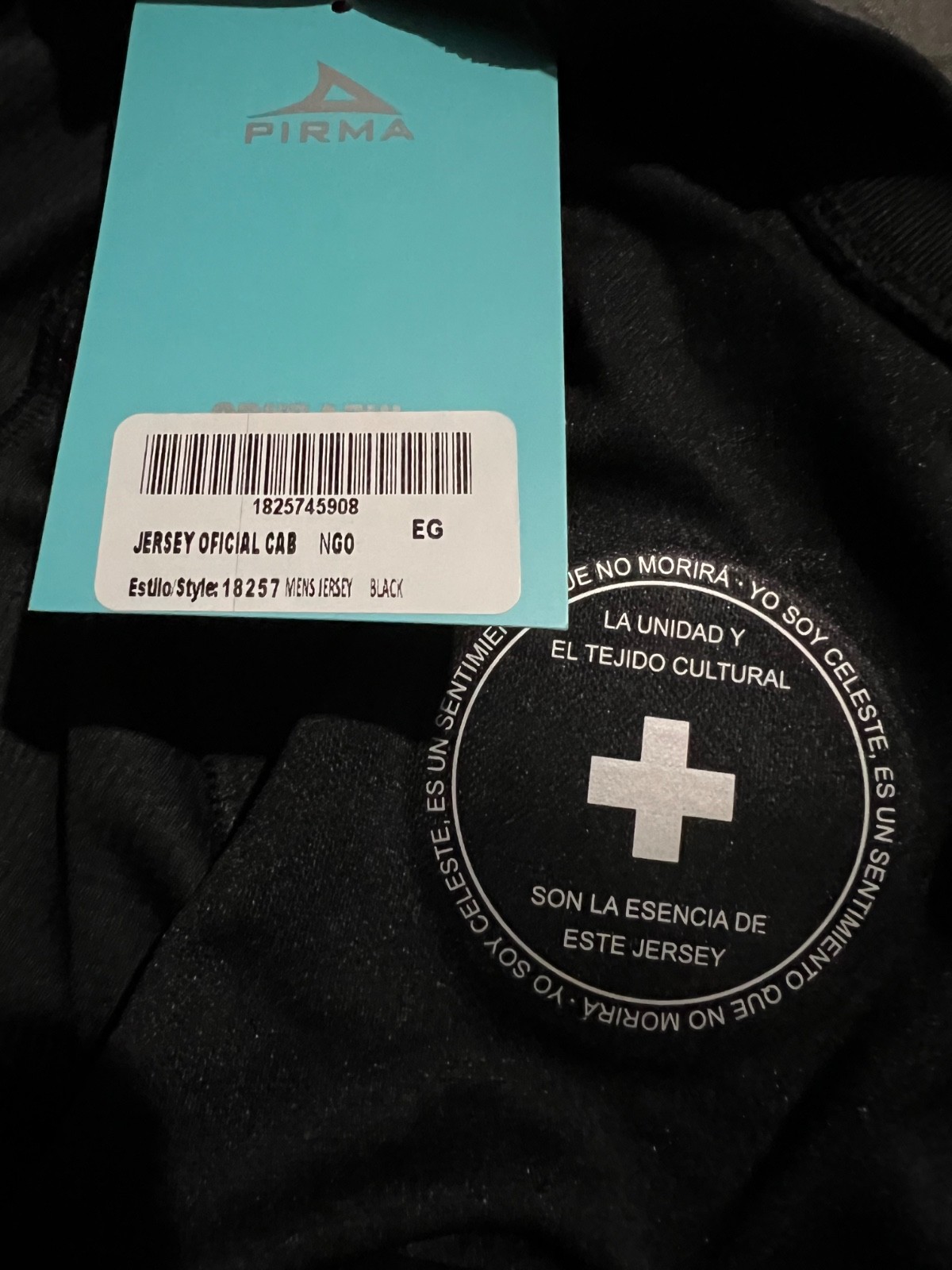 PIRMA CRUZ AZUL MEN'S JERSEY ALTERNATIVO BLACK 25/26 AUTHENTIC 100%