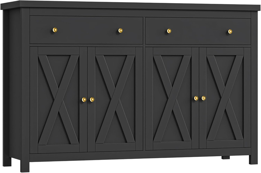 Sideboard Buffet Cabinet with Storage, 55" Large Kitchen Storage Cabinet with 2