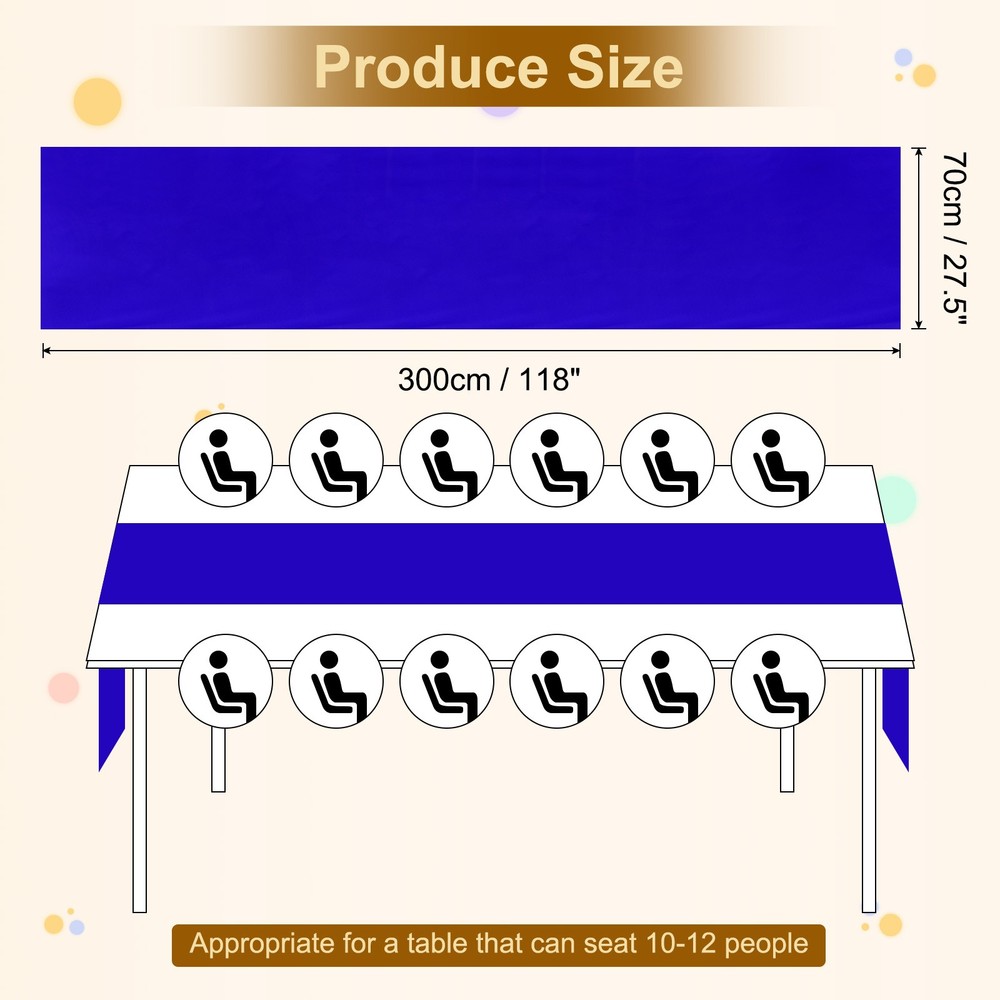 Sapphire Blue Chiffon Table Runner 27.5" x 118" Romantic Table Runner