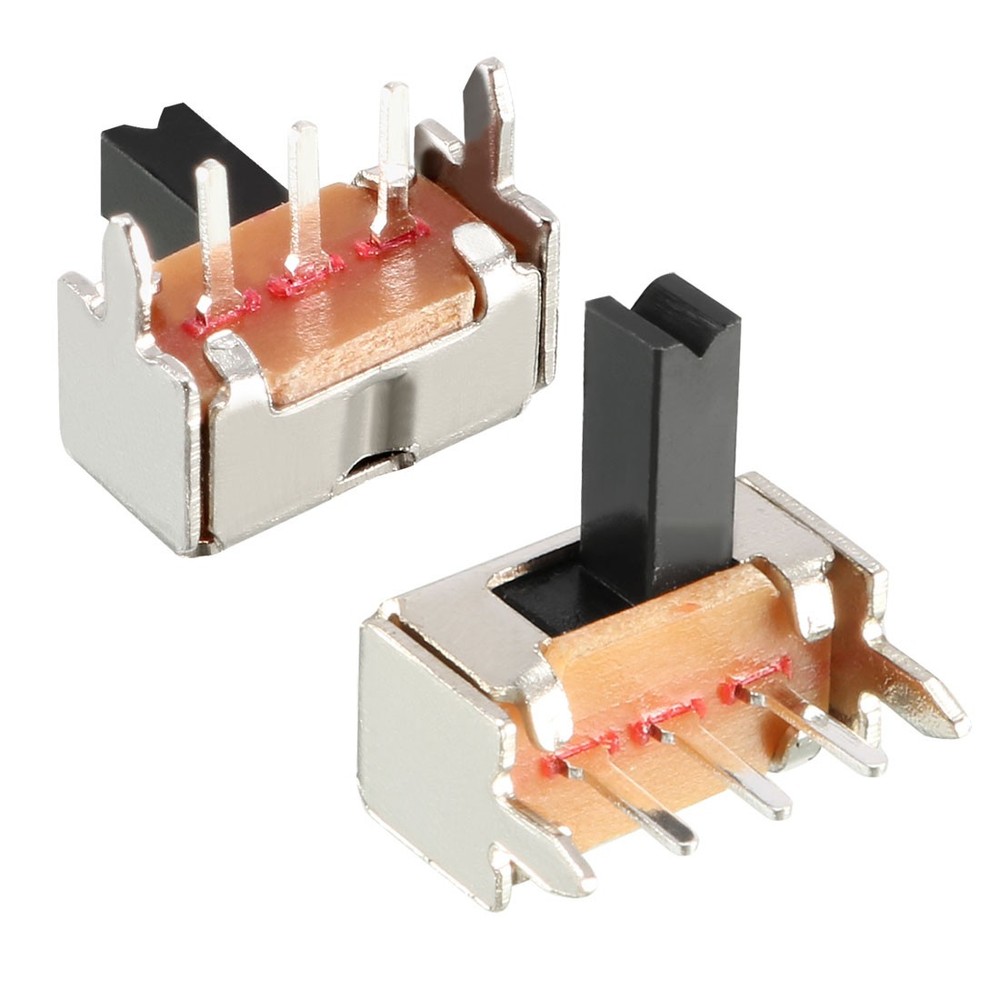 20Pcs 5mm Horizontal Slide Switch SPDT 1P2T 3 Terminals PCB Panel Latching