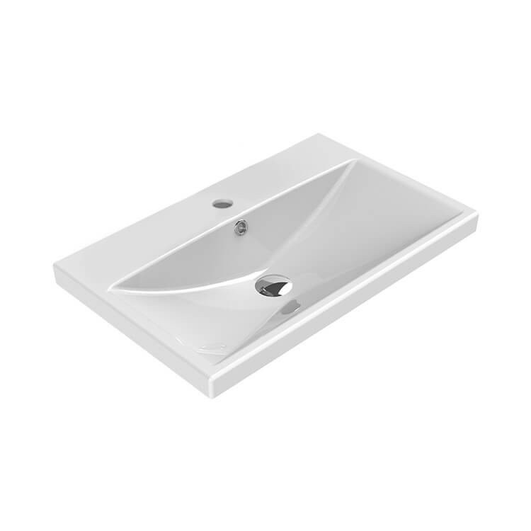 Nameeks CeraStyle 032100-U-One Hole CeraStyle 27-5/8" Rectangular - White