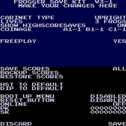 Frogger Arcade Free Play + High Score Save Kit from HighScoreSaves