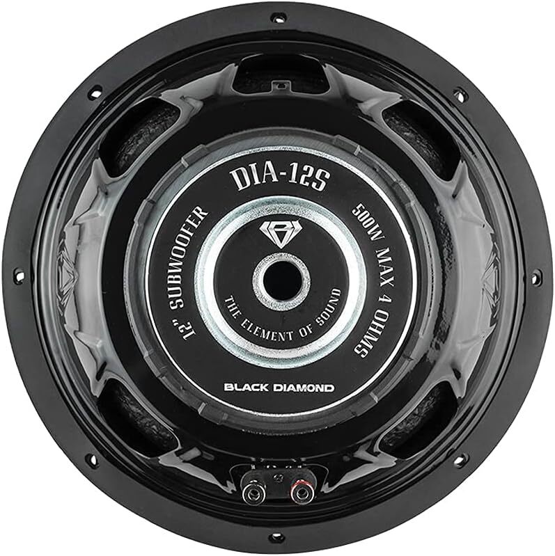Black Diamond DIA-12S 12" Car Subwoofer 4 Ohm Single Voice Coil 500 Watts Max