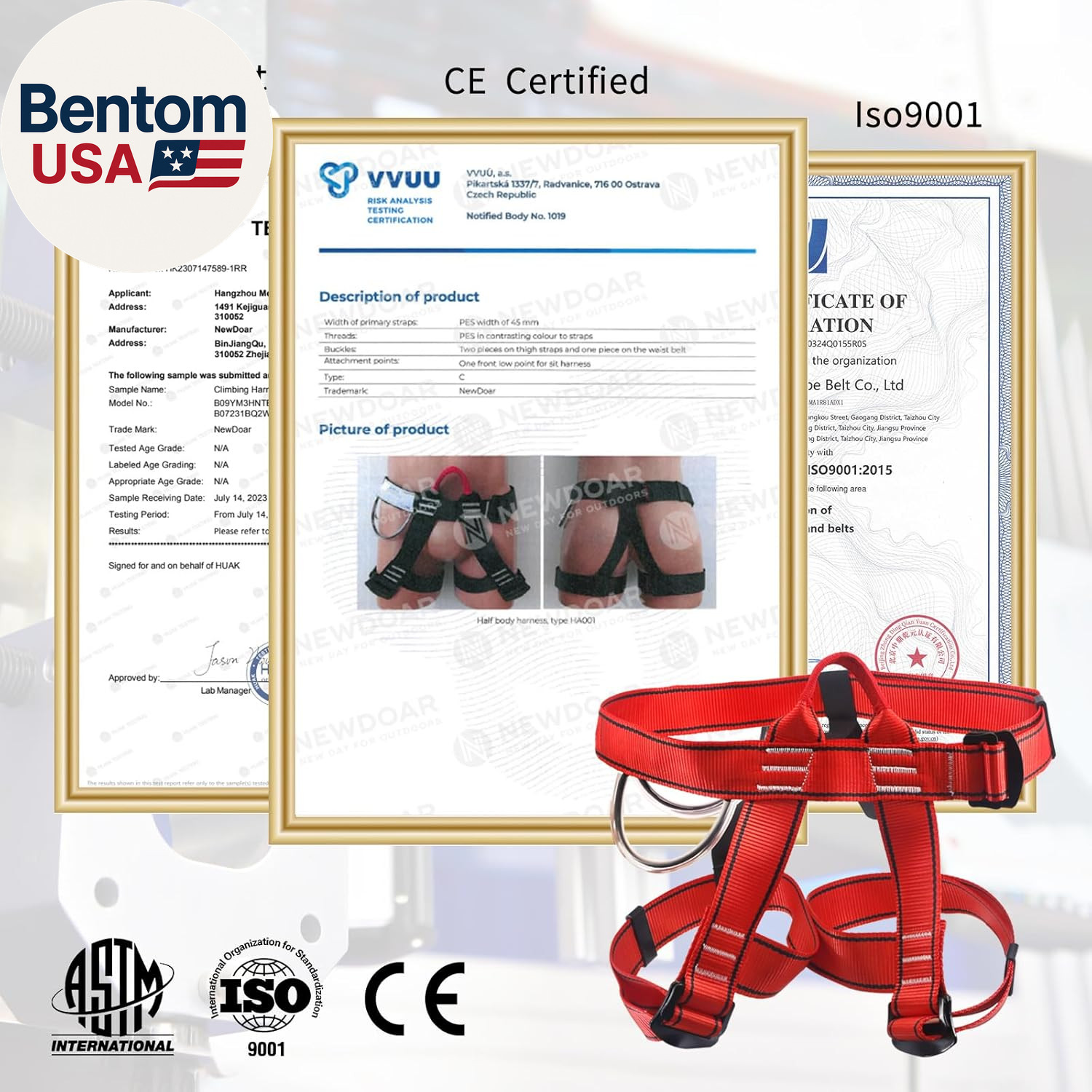 Climbing Harness, Mountaineering Rock Climbing Harness, Half Body Harness for Ra