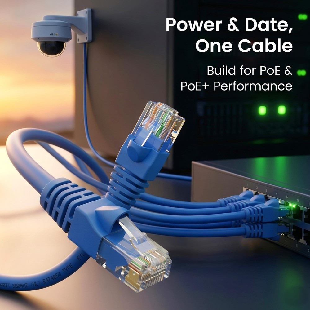 Cat 6 Ethernet Patch Cable 10 ft Blue (10 Pack) - Cat6 Patch Cables 10ft Blue...