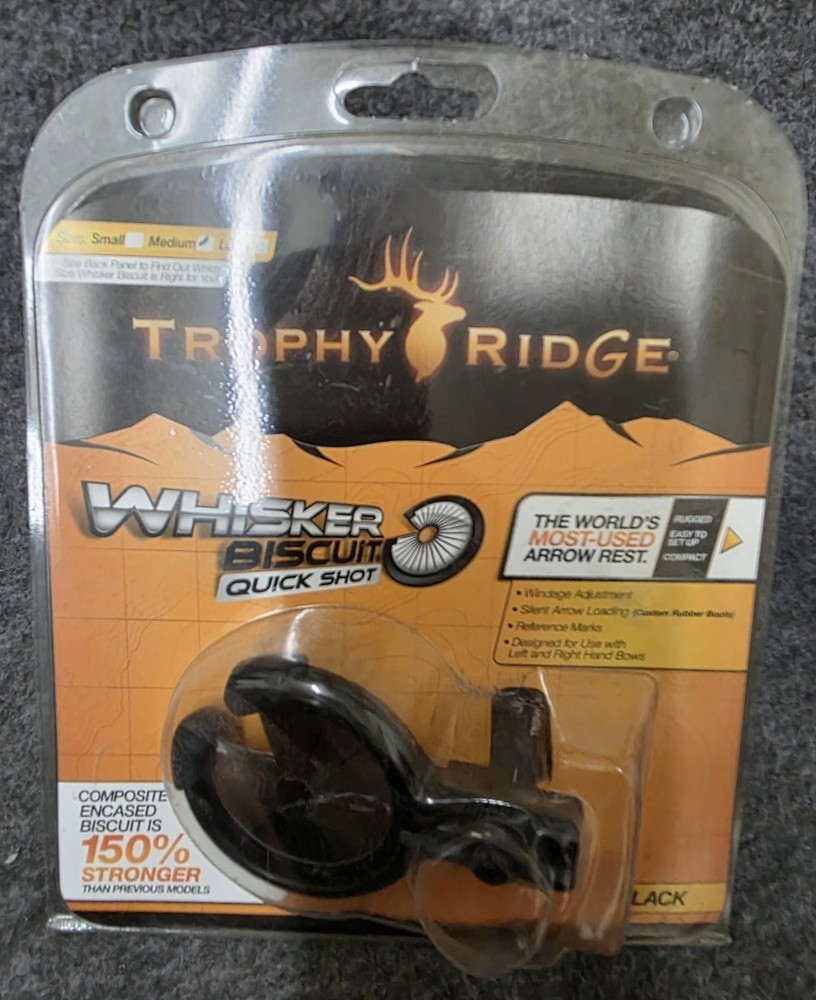Trophy Ridge Whisker Biscuit Kill Shot Arrow Rest, Medium, Black