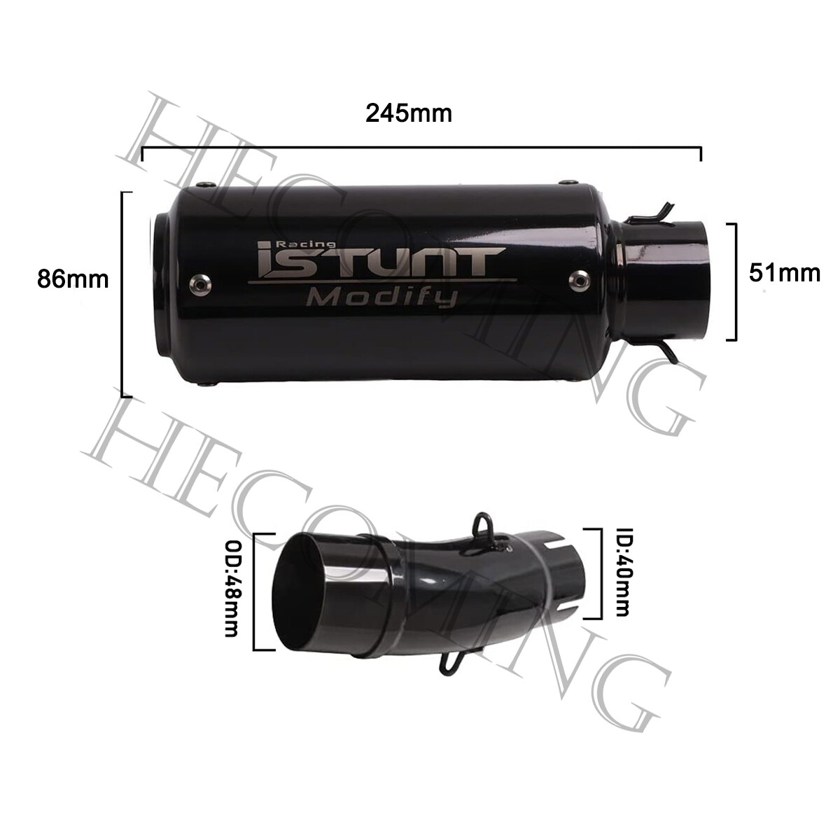 Full Exhaust Systems Muffler Link Pipes For Kawasaki Ninja 500 Z500 2024 2025