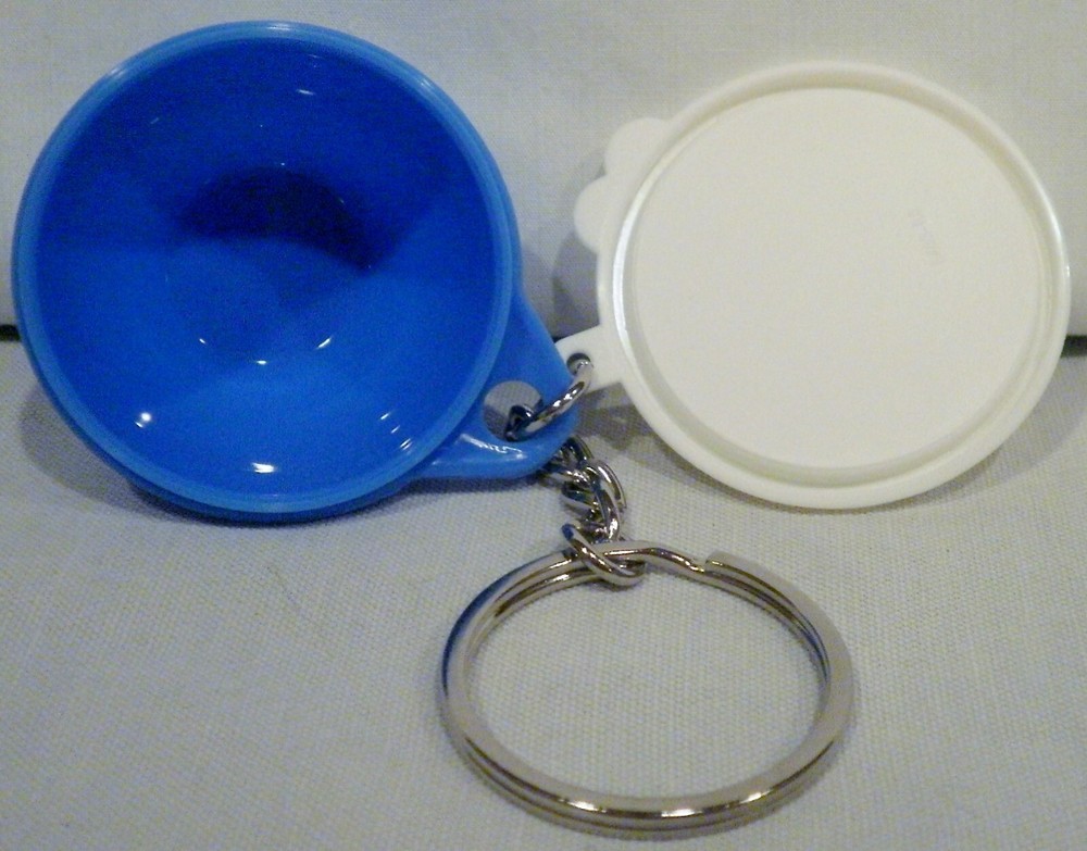 Tupperware Blue Bowl Key Chain Keychain
