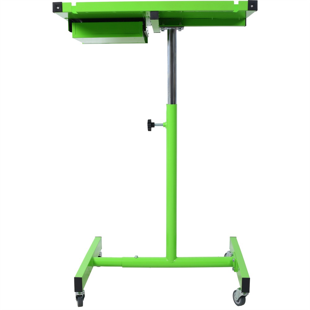 Adjustable Work Table with Drawers Rolling Tool Tray with Wheels 220lbs Capacity