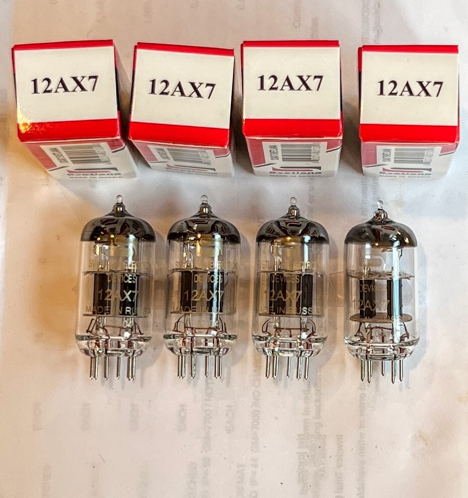 Svetlana New QUAD FOUR  12AX7 Fully Tested Pre-Amp Tubes