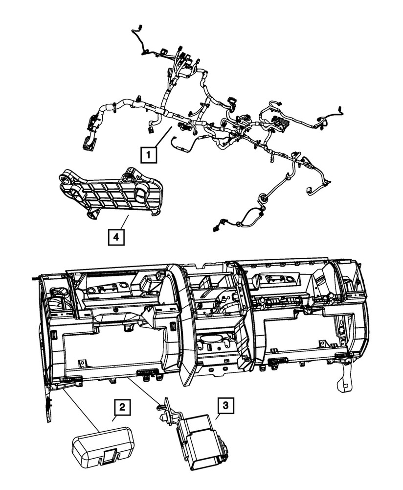 Genuine Mopar Instrument Panel Wiring 68056864AD