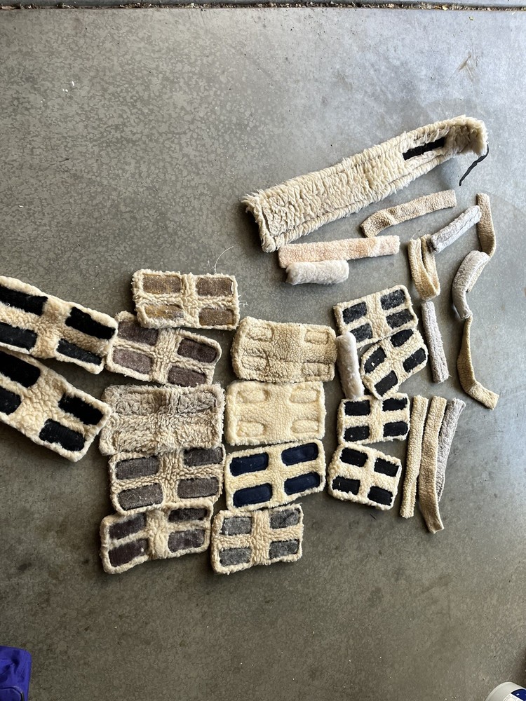 Fleece Halter Covers, Cribbing Collar Covers, Assorted pieces