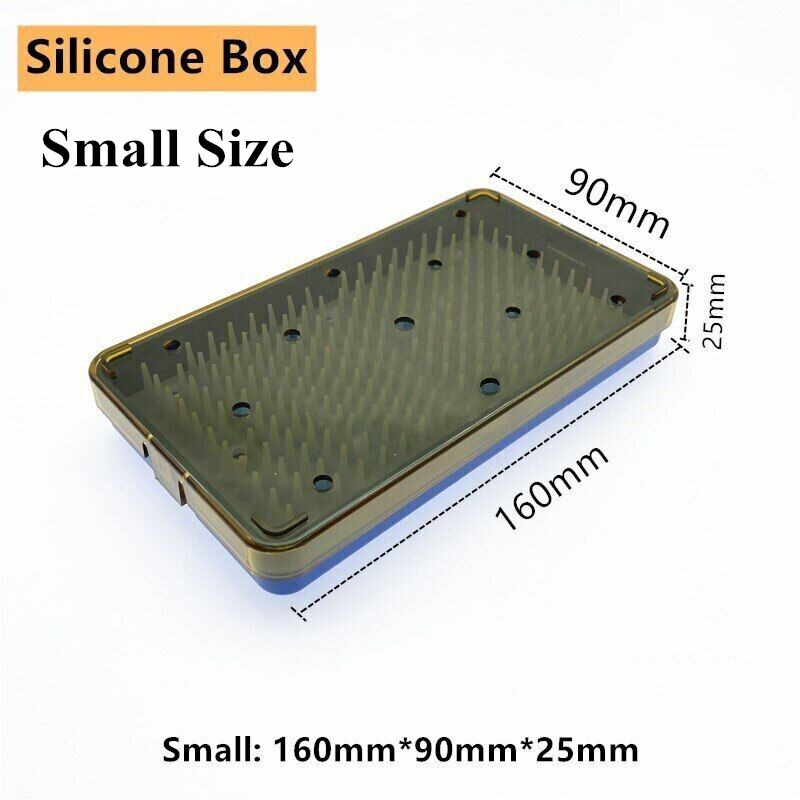 Autoclave Sterilization Tray Case Box with Silicone Pad for Surgical Instruments