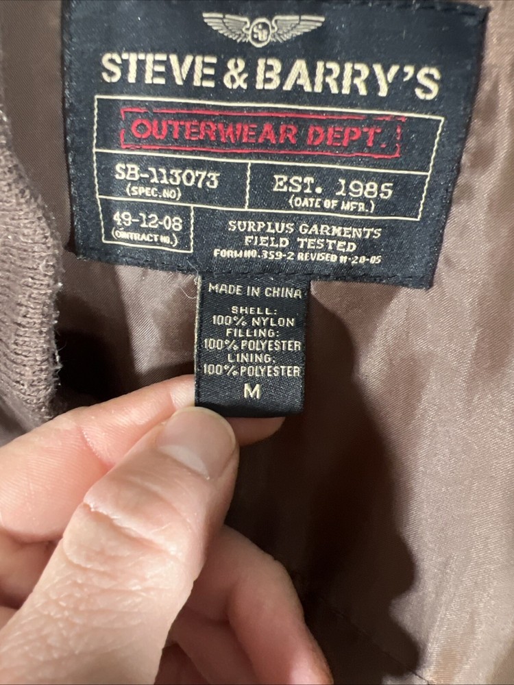 Steve & Barry's Boys Size M Brown Winter Coat