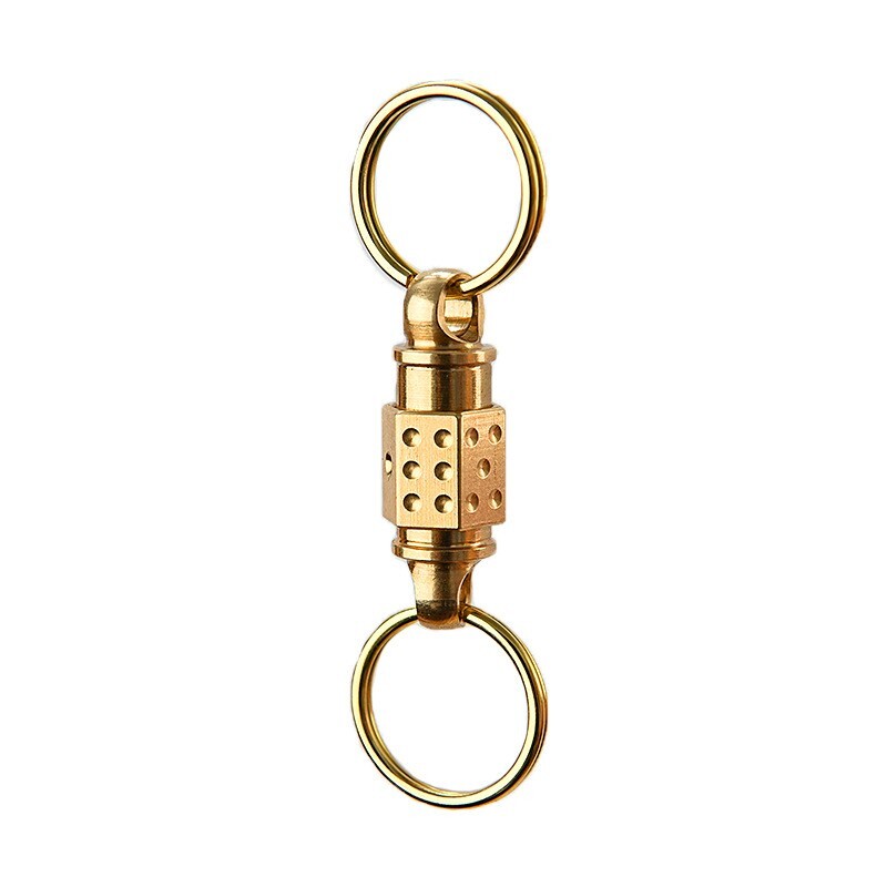 Removed Or Installed Brass Quick Release Hanging Buckle Car Keychain Key Ring