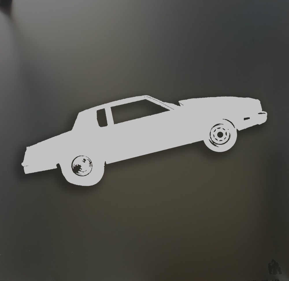 Cutlass gbody wheelie sticker 1986 racing car window decal