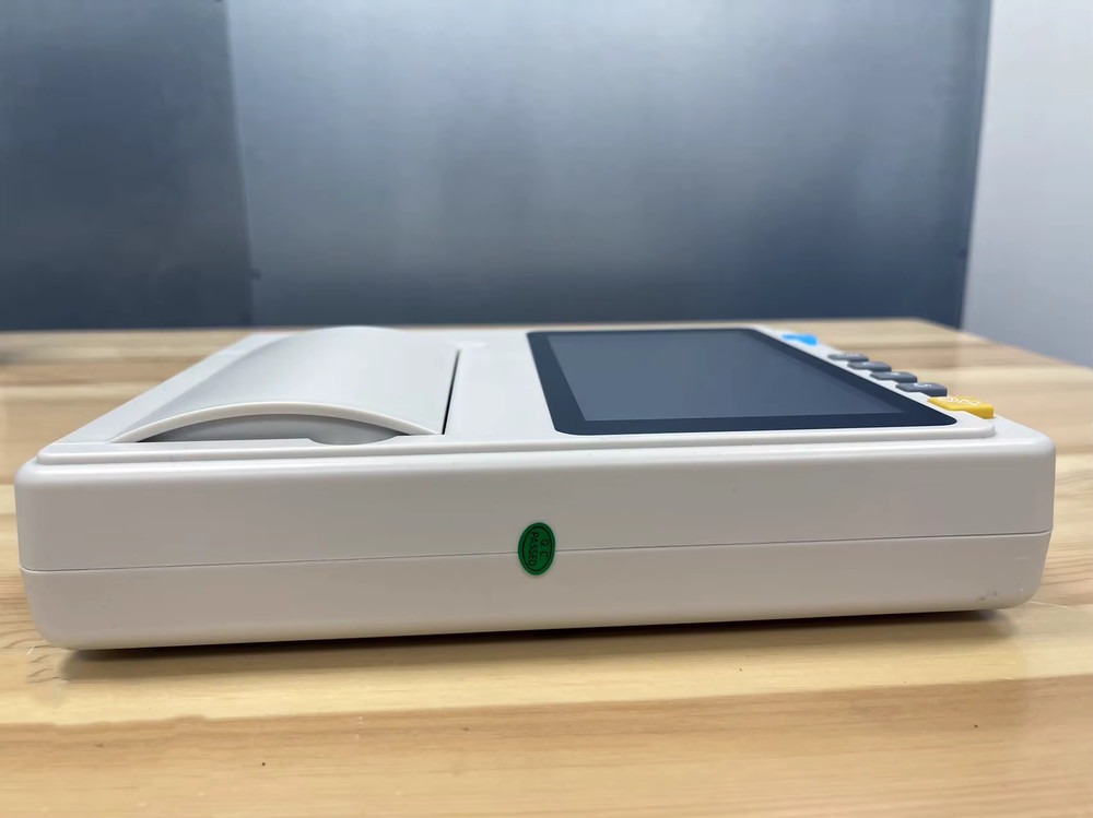 12-Lead ECG Machine, 7" Touch Screen, 3-Channel Electrocardiograph Device