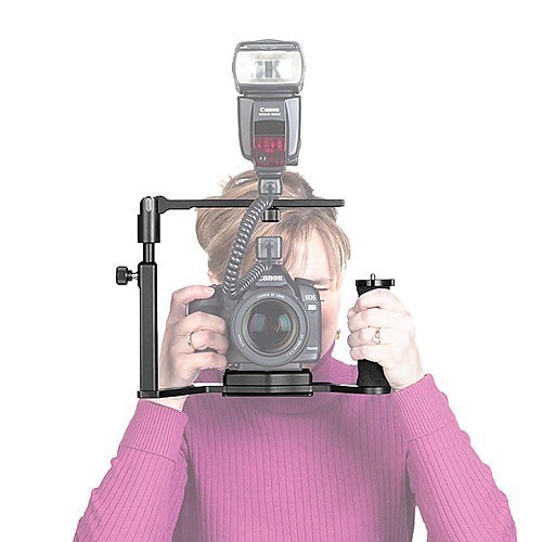 Kirk Enterprise Portrait Flash Bracket Grip Handle with Cold Shoe Quick Release