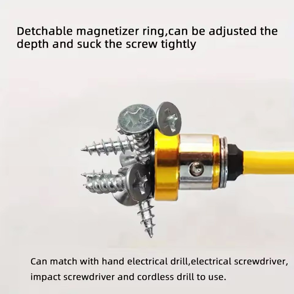 50mm 5pcs Magnetic Drywall Screw Bits Setter Kit Positioning Screwdriver Bits