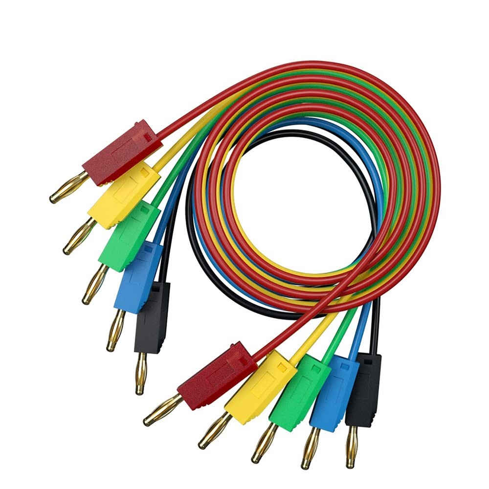 2mm 5pcs Small Banana Plug Pin Test Lead, Jumper Wire Electrical Testing Cabl...