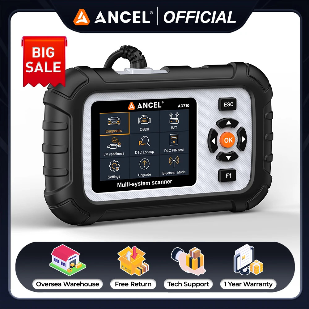 ABS SRS Scanner Diagnostic Tool Engine OBD2 Code Reader & Cranking Charging Test