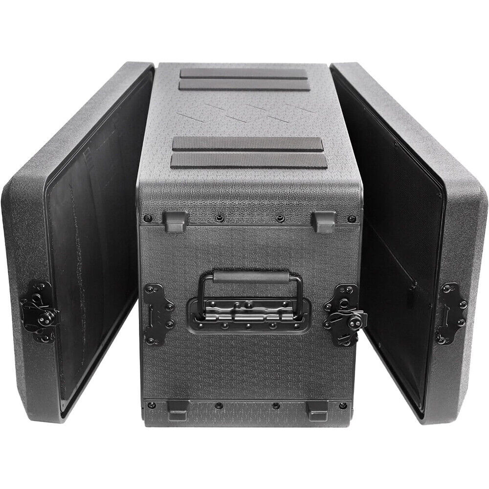 6U Rack Case Shallow 16"Depth 19" Rackmount Flight Case Shock Mount For DJ Mixer