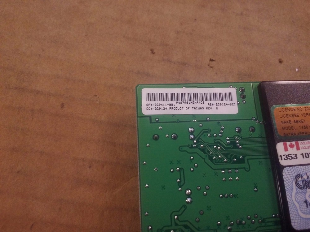 HP 239411-001 56 Kbps Analog PCI Modem