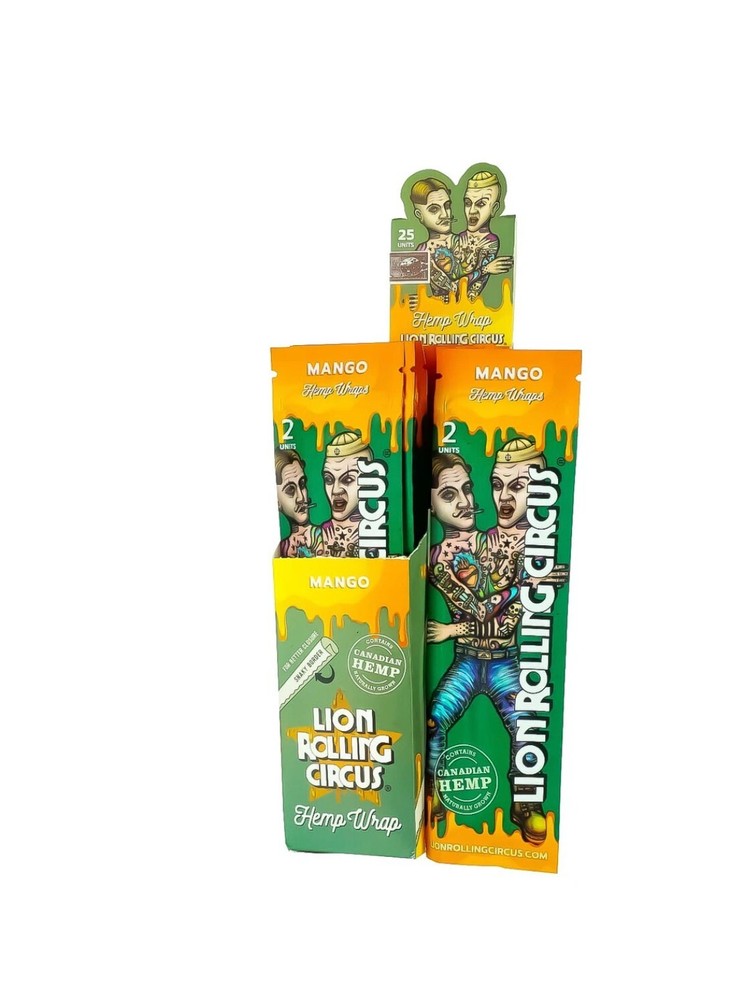 Lion Rolling Circus Herbal Papers MANGO Box 25/2ct Packs