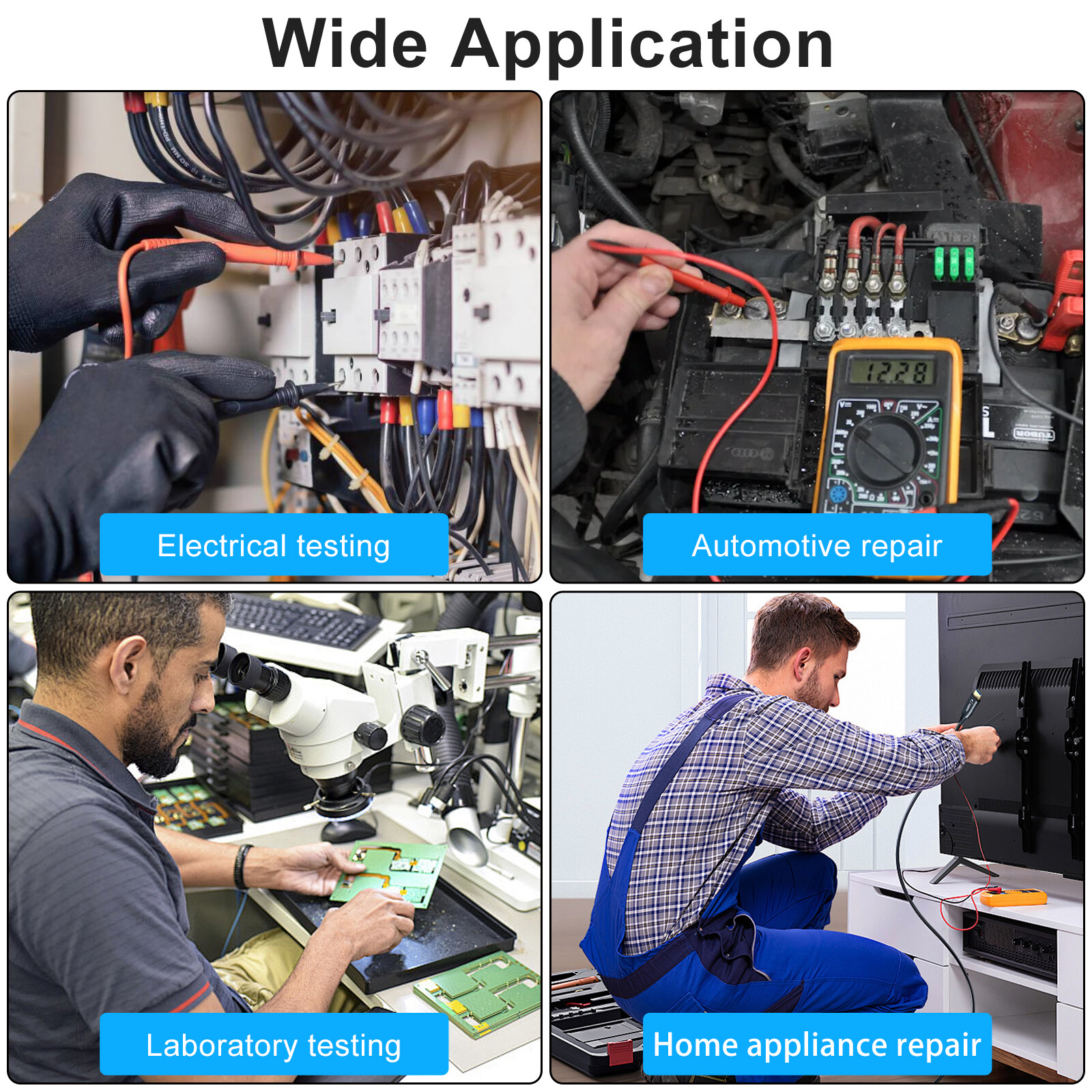 Digital Multimeter Voltmeter AC DC Volt Meter Ohmmeter Auto Range Tester w/Light