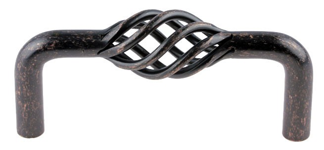 (5 Pack) 3 inch Rustic Bird Cage Pull Antique Copper