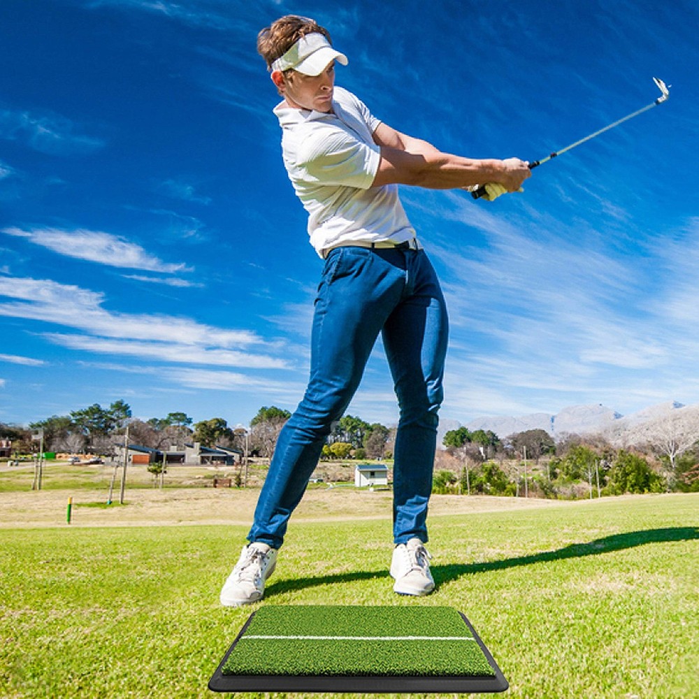 Premium Heavy-Duty Backing Golf Hitting Mat - Professional Alignment Practice...